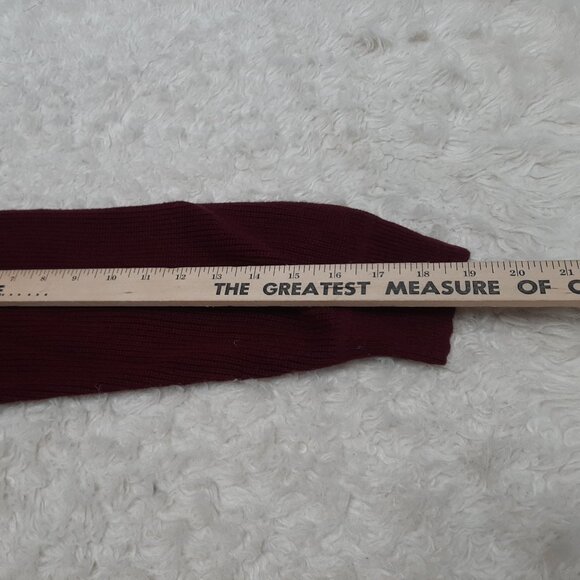 Michael Michael Kors Women's Lace-Up Burgundy Knit Sweater Size M - Picture 6 of 8